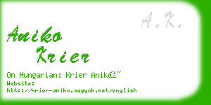 aniko krier business card